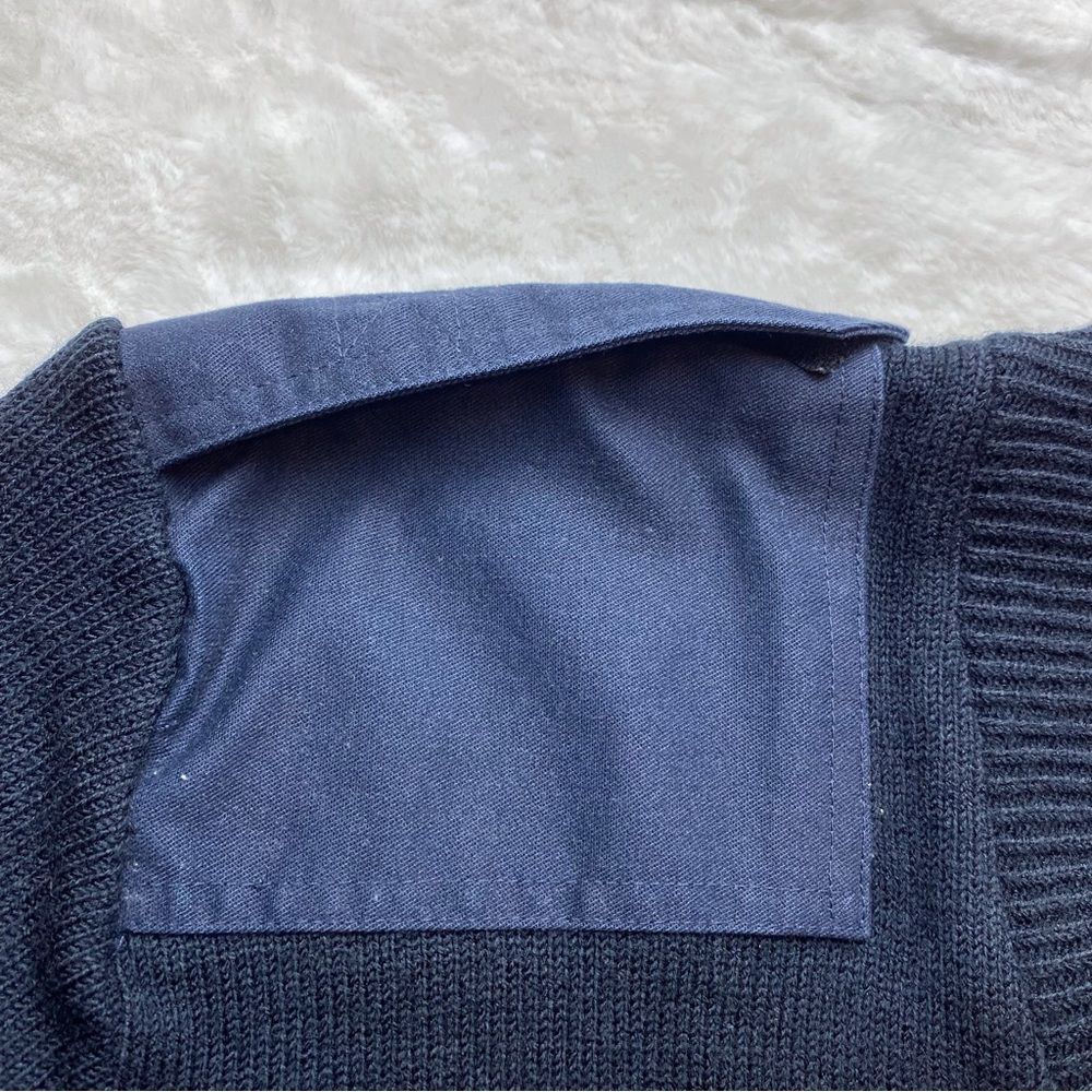 Crew Gear Black V Neck Commando Long Sleeve Sweater Size Medium - Picture 7 of 11